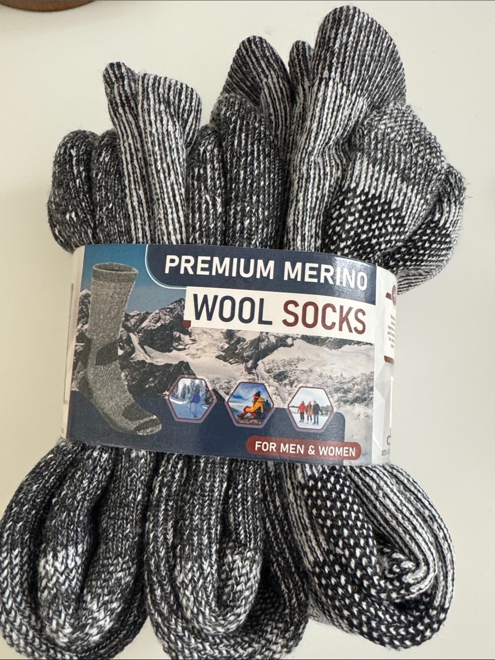 NWT Wool Socks - Black & White Gender neutral